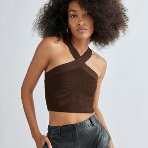 Babaton Sculpt Knit Criss Cross Cropped Tank